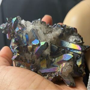 Titanium Quartz Crystal Cluster
